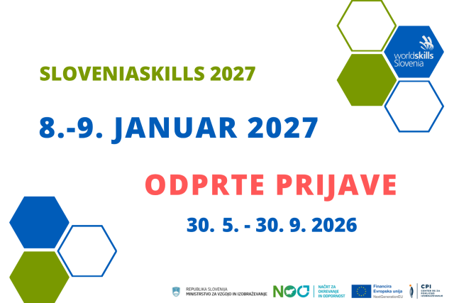 Odprte prijave na nacionalno tekmovanje SloveniaSkills 2027